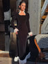 Sexy Lace Patchwork Velvet Long Dress Women Square Collar Full Sleeves Waist Slim Cinching Dresses 2026 Lady Party Vestidos New by Dropshipman