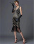 SIDAIMI 1920s Flapper Dress Great Gatsby Dress Round-Neck New Women&