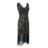 SIDAIMI 1920s Flapper Dress Great Gatsby Dress Round-Neck New Women&
