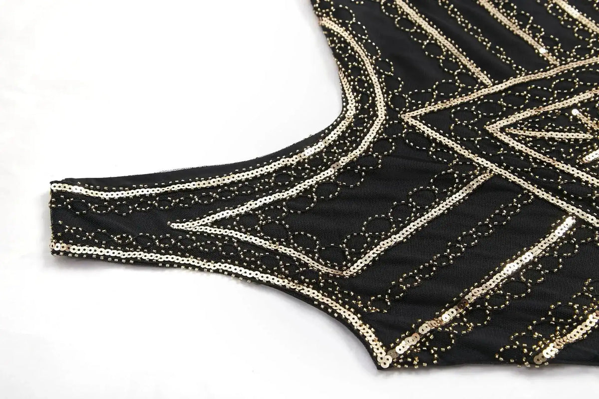SIDAIMI 1920s Flapper Dress Great Gatsby Dress Round-Neck New Women&