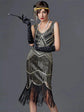 SIDAIMI 1920s Flapper Dress Great Gatsby Dress Round-Neck New Women&