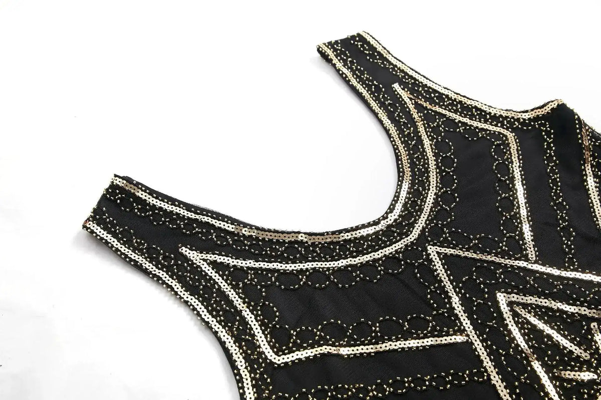 SIDAIMI 1920s Flapper Dress Great Gatsby Dress Round-Neck New Women&