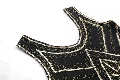 SIDAIMI 1920s Flapper Dress Great Gatsby Dress Round-Neck New Women&