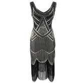 SIDAIMI 1920s Flapper Dress Great Gatsby Dress Round-Neck New Women&