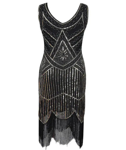 SIDAIMI 1920s Flapper Dress Great Gatsby Dress Round-Neck New Women&