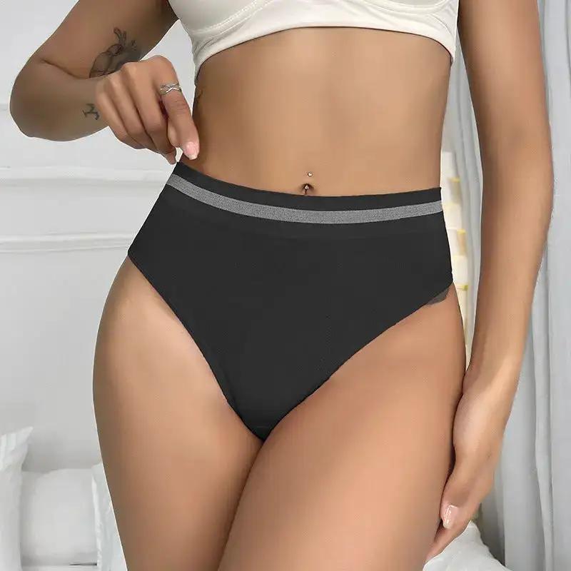 Underwear women seamless high waist belly hip elastic comfortable breathable seamless sports student briefs cross-border wholesale by Dropshipman