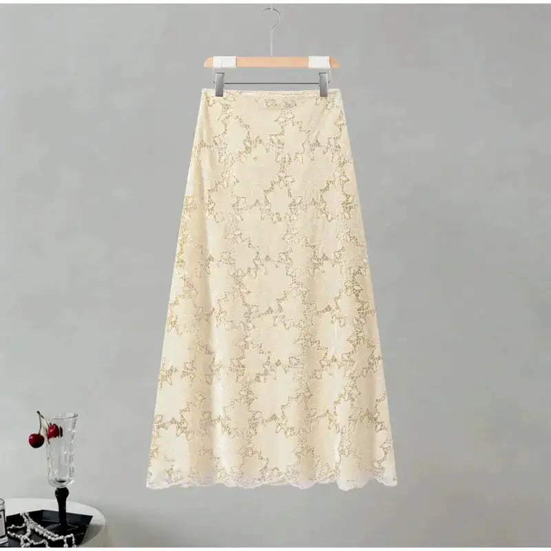Flower Short Top Long Half Skirt Lady Set Round Neck Short Sleeve Tops High Waist Slim Maxi Skirts Sexy Fashion Women&