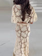 Flower Short Top Long Half Skirt Lady Set Round Neck Short Sleeve Tops High Waist Slim Maxi Skirts Sexy Fashion Women&