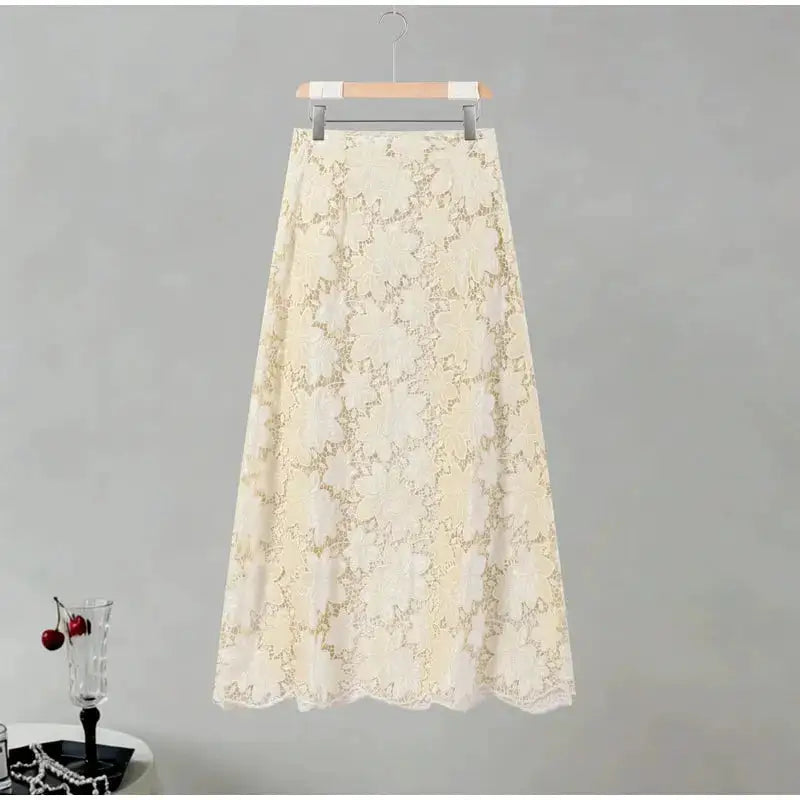 Flower Short Top Long Half Skirt Lady Set Round Neck Short Sleeve Tops High Waist Slim Maxi Skirts Sexy Fashion Women&