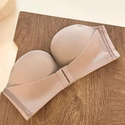 Original No Mark Front Button Push-up Lace Strapless Bra Invisible Back Underwear Women&