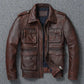 Vintage Red Brown Genuine Leather Jacket Men Soft Real Cowhide Black Winter Coat Biker Jackets Jaqueta Masculina De Couro SHOPEZRA L.L.C.