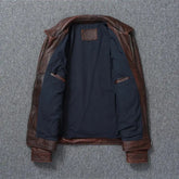 Vintage Red Brown Genuine Leather Jacket Men Soft Real Cowhide Black Winter Coat Biker Jackets Jaqueta Masculina De Couro SHOPEZRA L.L.C.