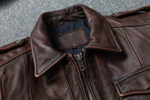 Vintage Red Brown Genuine Leather Jacket Men Soft Real Cowhide Black Winter Coat Biker Jackets Jaqueta Masculina De Couro SHOPEZRA L.L.C.