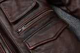 Vintage Red Brown Genuine Leather Jacket Men Soft Real Cowhide Black Winter Coat Biker Jackets Jaqueta Masculina De Couro SHOPEZRA L.L.C.