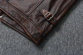 Vintage Red Brown Genuine Leather Jacket Men Soft Real Cowhide Black Winter Coat Biker Jackets Jaqueta Masculina De Couro SHOPEZRA L.L.C.