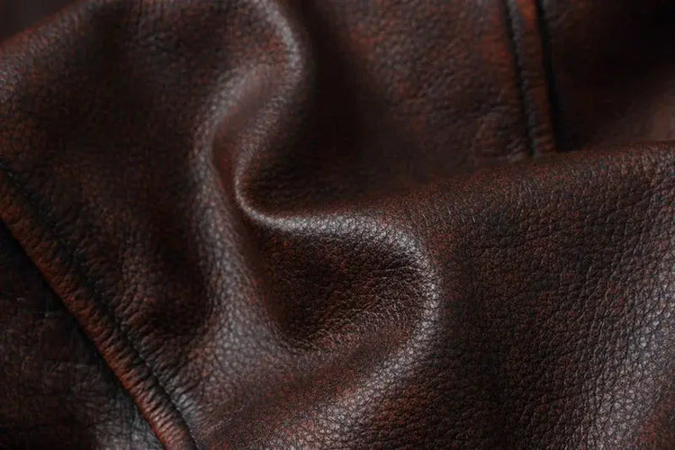 Vintage Red Brown Genuine Leather Jacket Men Soft Real Cowhide Black Winter Coat Biker Jackets Jaqueta Masculina De Couro SHOPEZRA L.L.C.
