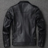 Vintage Red Brown Genuine Leather Jacket Men Soft Real Cowhide Black Winter Coat Biker Jackets Jaqueta Masculina De Couro SHOPEZRA L.L.C.