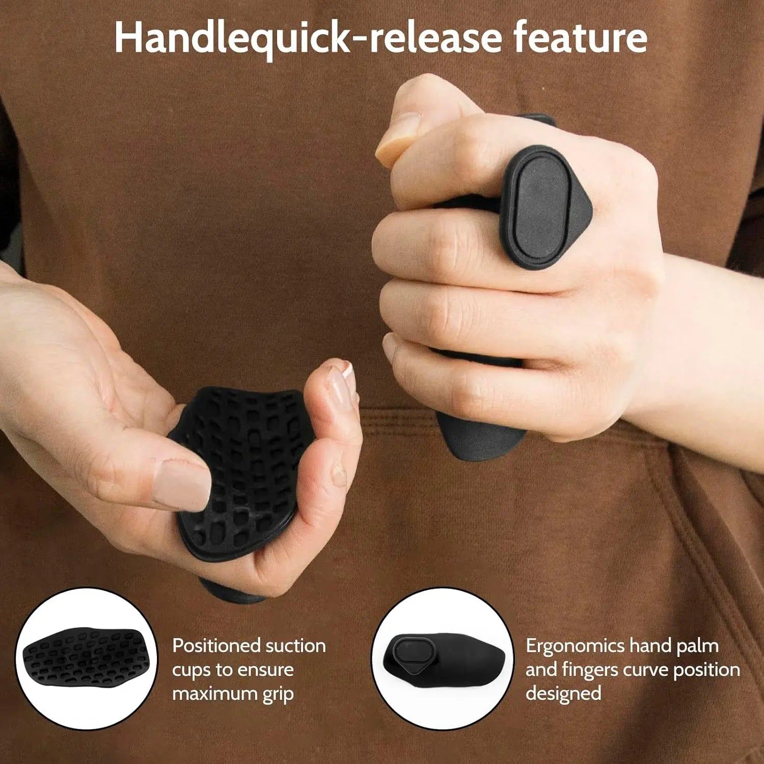 Black spring grip strengthener and finger exerciser from SHOPEZRA L.L.C., compact hand grip trainer for finger and hand strengthening.