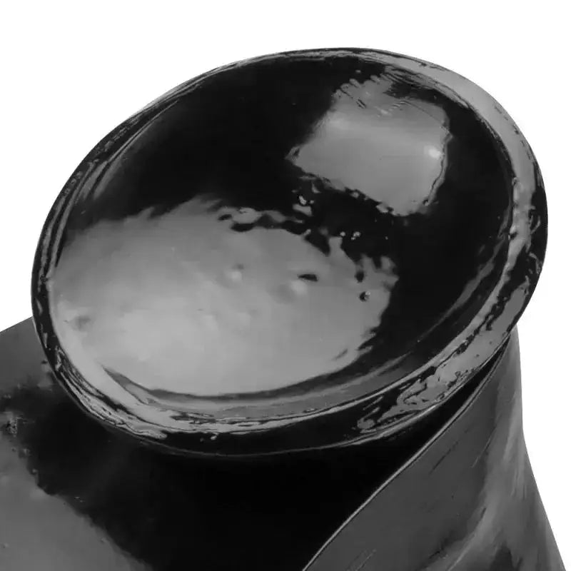 Realistic black super long horse dildo with suction cup, suitable for anal and vaginal use, designed for G-spot and prostate stimulation.