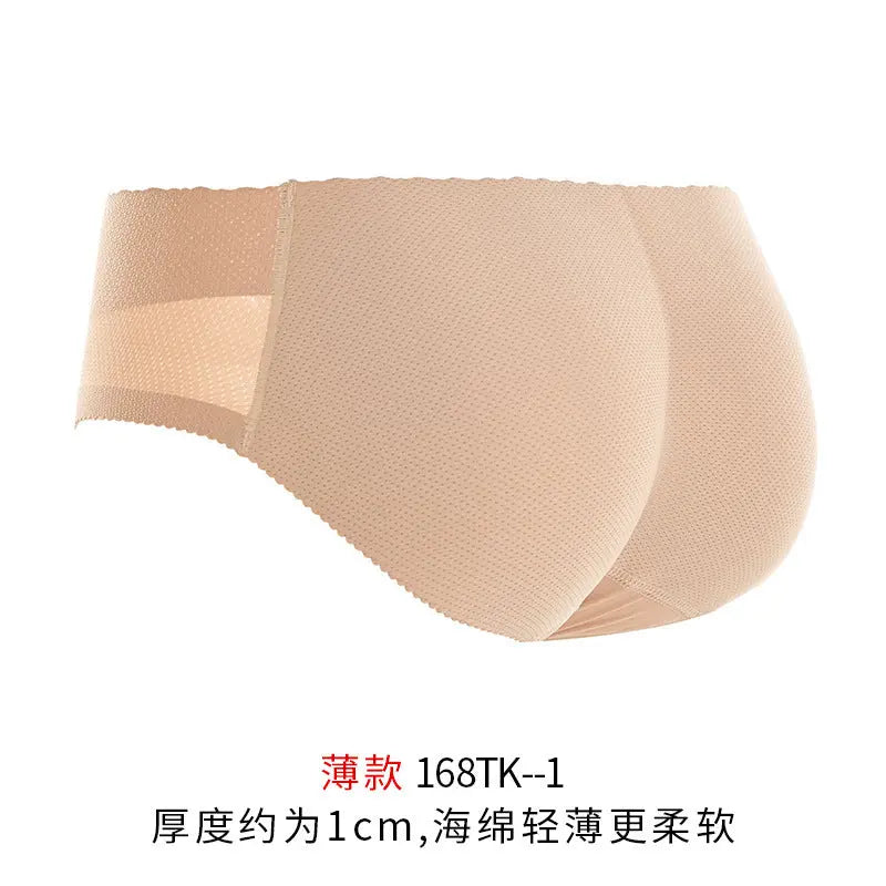 Large black seamless butt lifting briefs by SHOPEZRA L.L.C., one-piece body-shaping underwear with low waist and fake butt enhancement.