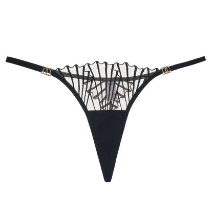 Cross-border sexy sexy lingerie French ultra-thin mesh embroidered bra underwear big chest small plus size underwear suit by Dropshipman