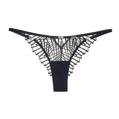 Cross-border sexy sexy lingerie French ultra-thin mesh embroidered bra underwear big chest small plus size underwear suit by Dropshipman