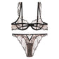 Französischer Stil Unterwäsche Damen Sommer Ultraleicht Rein Bestickte Spitze Unterwäsche Große Brust Kleine Anti-Sagging Sexy BH-Set