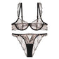 Französischer Stil Unterwäsche Damen Sommer Ultraleicht Rein Bestickte Spitze Unterwäsche Große Brust Kleine Anti-Sagging Sexy BH-Set