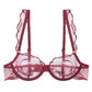 Französischer Stil Unterwäsche Damen Sommer Ultraleicht Rein Bestickte Spitze Unterwäsche Große Brust Kleine Anti-Sagging Sexy BH-Set