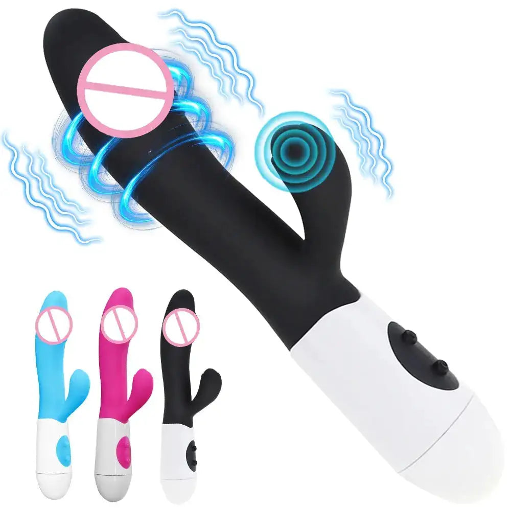 Vibrator Dildo for Women G Spot Vibrator Clitoral Stimulator Vibrating Wand 10 Mode Rabbit Vibrators Adult Sex Toy for Men Women by Dropshipman