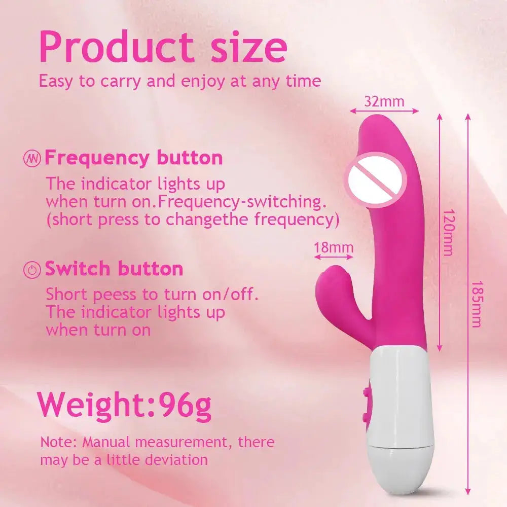 Vibrator Dildo for Women G Spot Vibrator Clitoral Stimulator Vibrating Wand 10 Mode Rabbit Vibrators Adult Sex Toy for Men Women by Dropshipman