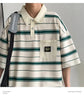 2024 New Summer Men POLO Shirt Trend Loose Clothing Students Short-sleeved T Shirt Tops Round Neck Five-quarter Sleeve Harajuku SHOPEZRA L.L.C.