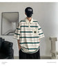 2024 New Summer Men POLO Shirt Trend Loose Clothing Students Short-sleeved T Shirt Tops Round Neck Five-quarter Sleeve Harajuku SHOPEZRA L.L.C.
