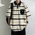 2024 New Summer Men POLO Shirt Trend Loose Clothing Students Short-sleeved T Shirt Tops Round Neck Five-quarter Sleeve Harajuku by Dropshipman
