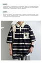 2024 New Summer Men POLO Shirt Trend Loose Clothing Students Short-sleeved T Shirt Tops Round Neck Five-quarter Sleeve Harajuku SHOPEZRA L.L.C.