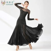 Ballroom Dance Performance Dresses Women Simple Style Waltz Dancing Wear Adult Elegant Ballroom Competition Social Dancing Dress SHOPEZRA L.L.C.
