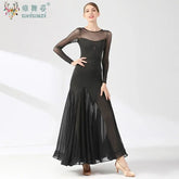 Ballroom Dance Performance Dresses Women Simple Style Waltz Dancing Wear Adult Elegant Ballroom Competition Social Dancing Dress SHOPEZRA L.L.C.