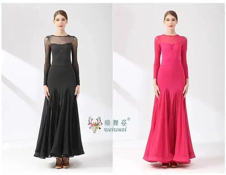 Ballroom Dance Performance Dresses Women Simple Style Waltz Dancing Wear Adult Elegant Ballroom Competition Social Dancing Dress by Dropshipman