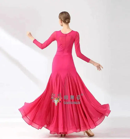 Ballroom Dance Performance Dresses Women Simple Style Waltz Dancing Wear Adult Elegant Ballroom Competition Social Dancing Dress by Dropshipman