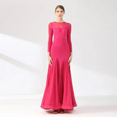 Ballroom Dance Performance Dresses Women Simple Style Waltz Dancing Wear Adult Elegant Ballroom Competition Social Dancing Dress SHOPEZRA L.L.C.