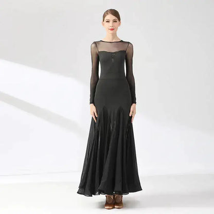 Ballroom Dance Performance Dresses Women Simple Style Waltz Dancing Wear Adult Elegant Ballroom Competition Social Dancing Dress by Dropshipman