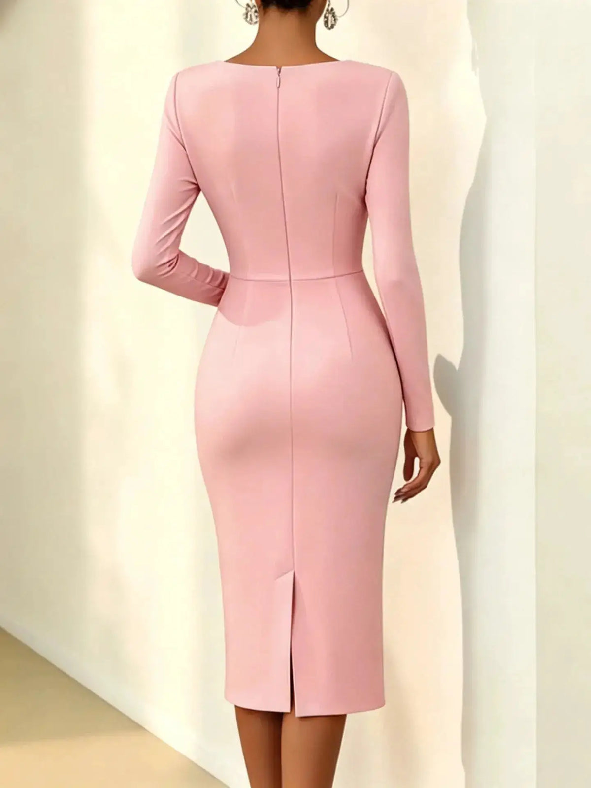 Banquet Dress for Women Elegant Sweet 3D Flower Ruched Bodycon Midi Robe Female Party Prom Vestidos Evening Gown Lady by Dropshipman