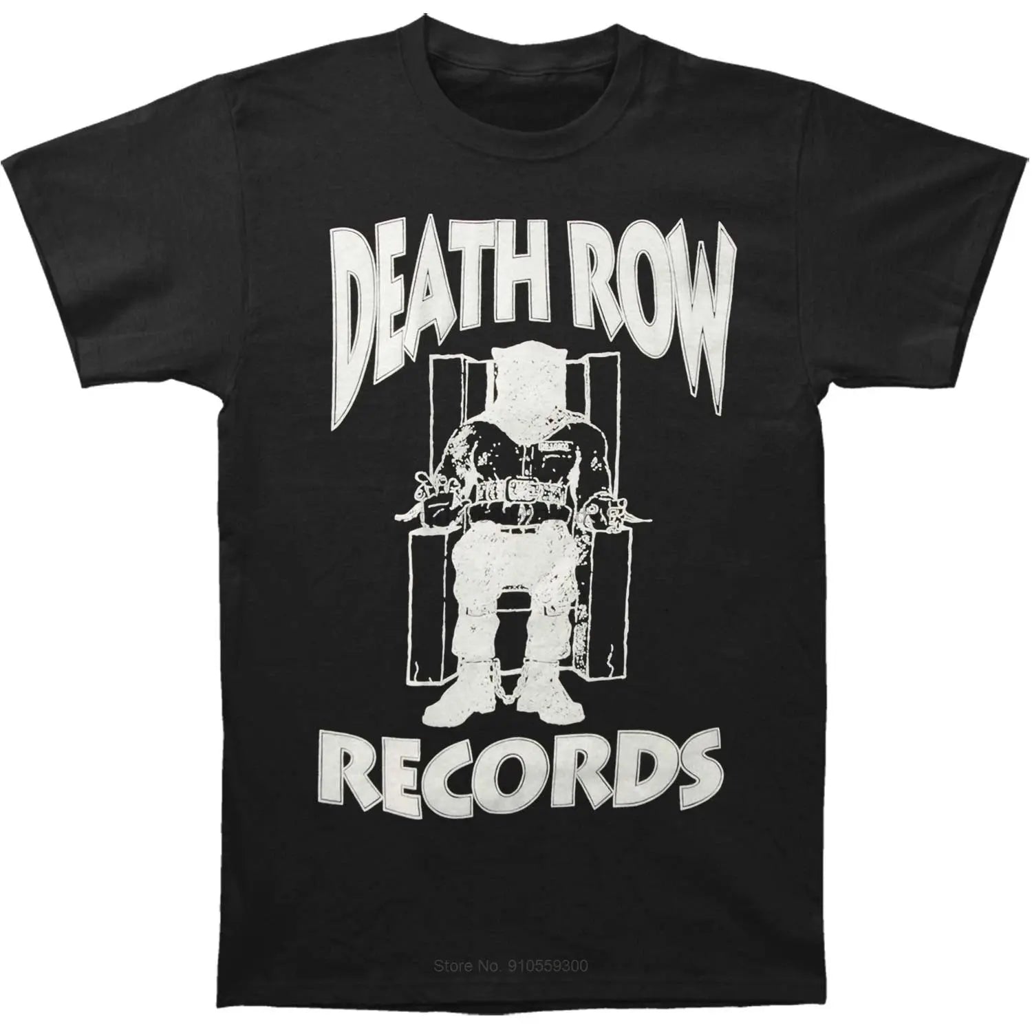 Funny T Shirt Men Novelty Tshirt Death Row Records White Logo T-Shirt cotton tshirt men summer fashion t-shirt euro size SHOPEZRA L.L.C.