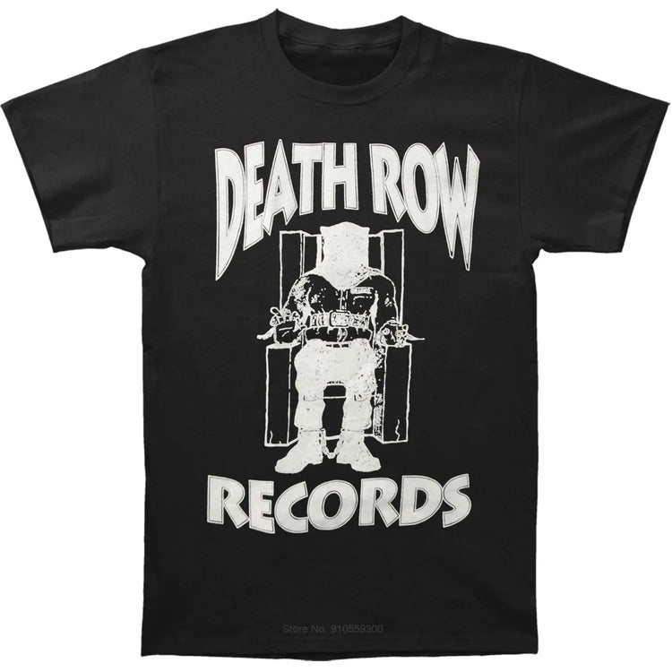 Funny T Shirt Men Novelty Tshirt Death Row Records White Logo T-Shirt cotton tshirt men summer fashion t-shirt euro size SHOPEZRA L.L.C.