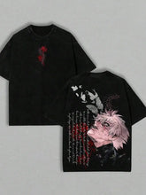 Kaneki Ken Graphic T-shirt Anime Tokyo Ghoul Clothing Men Short Sleeve Washed Tshirts Casual Cotton T Shirt Harajuku Retro Tops SHOPEZRA L.L.C.