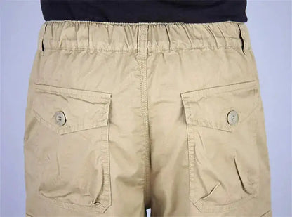 Long Length Cargo Shorts Men Summer Multi-Pocket Casual Cotton Elastic Capri Pants Men Military Tactical Short Hot Breeches 5XL by Dropshipman