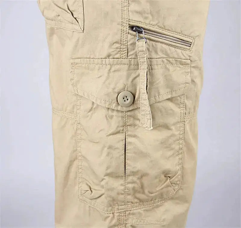 Long Length Cargo Shorts Men Summer Multi-Pocket Casual Cotton Elastic Capri Pants Men Military Tactical Short Hot Breeches 5XL by Dropshipman