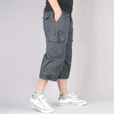 Long Length Cargo Shorts Men Summer Multi-Pocket Casual Cotton Elastic Capri Pants Men Military Tactical Short Hot Breeches  5XL SHOPEZRA L.L.C.