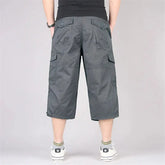 Long Length Cargo Shorts Men Summer Multi-Pocket Casual Cotton Elastic Capri Pants Men Military Tactical Short Hot Breeches  5XL SHOPEZRA L.L.C.