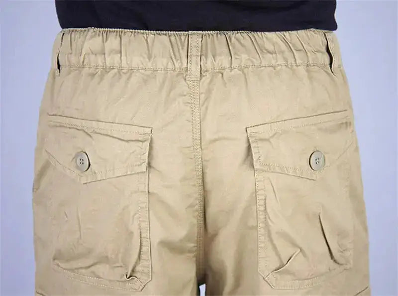 Long Length Cargo Shorts Men Summer Multi-Pocket Casual Cotton Elastic Capri Pants Men Military Tactical Short Hot Breeches 5XL by Dropshipman